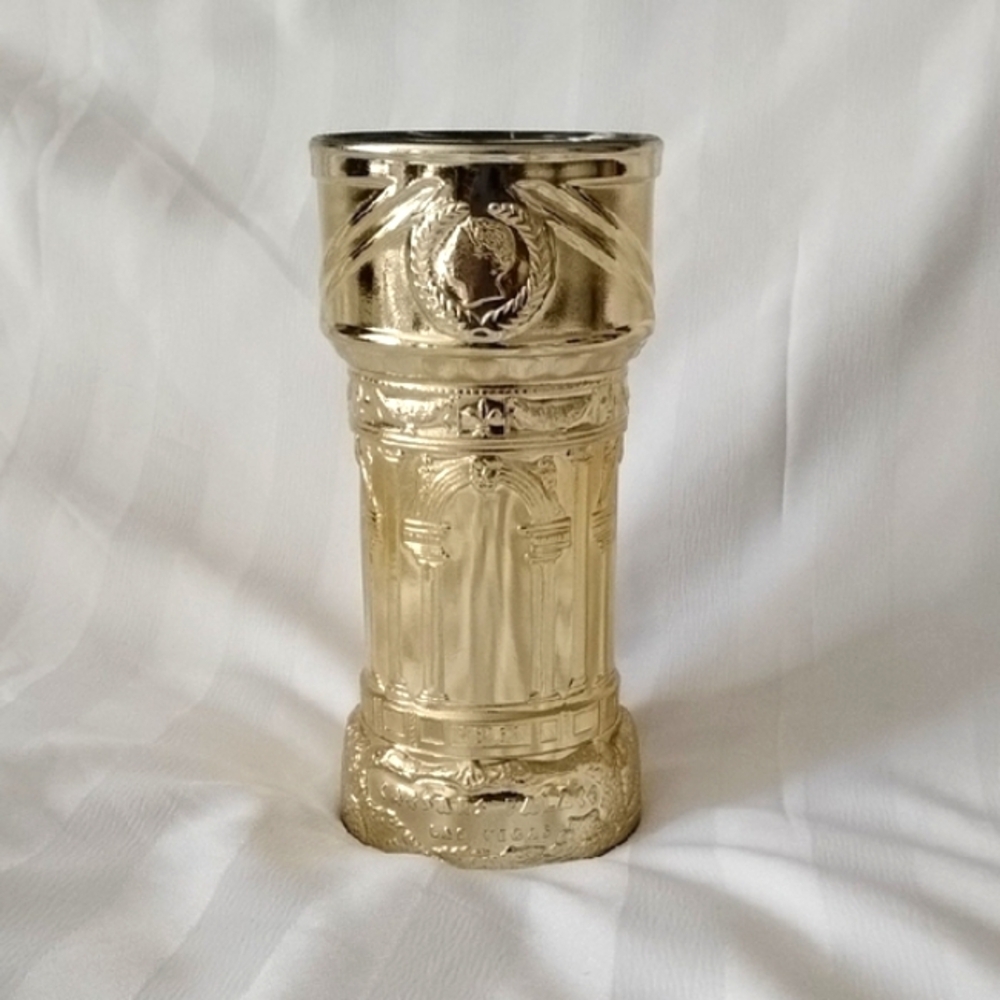 Caesars Palace VTG Las Vegas 1980's Luminarc Gold Glass Goblet 7.75"